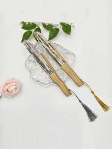 1个风扇配1个风扇罩，新款中国龙形扇叶风扇，可折叠手持风扇，日式风格，便携式，复古中国风 - 多色 - 查看 10