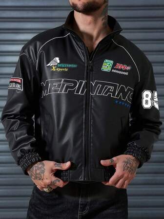2025 Men's Printed Baseball Jacket, Autumn/Winter