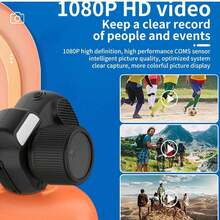 1080P Mini Keychain Camera - 0.96In HD Screen, 8Mp Retro SLR Design, 160° Wide Angle, Anti-Lost Rope , Rechargeable Portable DV Camcorder For Adult/Teens/Outdoor Tourism - Nhiều màu - Xem 5