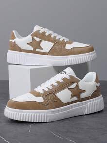 拼色运动鞋 - 拼色休闲运动鞋 - 系带、轻便、软底 - 散步、滑冰、日常穿着 - 男士 - 舒适、时尚、百搭 - 迈向时尚与舒适