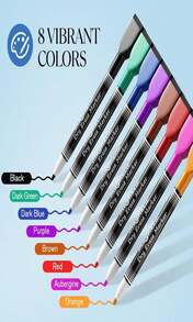 MaxGear Dry Erase Markers Fine Tip With Eraser, Assorted Color Magnetic Whiteboard Markers Erasable Fine Point Low Odor For White Board, School Supplies For Classroom, Home, Office, 8 Count - ColorA - 查看 2