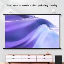 Projector Screen-Office Supplies Projector Accessories, 16:9 High-Brightness Anti-Light Projection Screen, Support 4k Ultra-High-Definition Splicing Screen, Threaded Splicing, Essential Screen For Home Movies - Grey - View 5