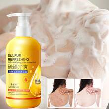 1 Bottle 300ml Sulfur Thermal Spring Water Body Wash, Moisturizing, Oil-Control, Anti-Itch, Whitening, Deep Cleansing, Leaving Skin Clean, Soft, Fresh And Long-Lasting Fragrance, Dust Mite Removal, Suitable For Whole Family
