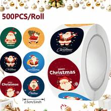 500 peças de adesivos de decoração de Natal, Papai Noel, adesivos de grafite de conta manual, adesivos de selagem de envelopes para caixas de presente, adesivos de volta às aulas, decorações de Natal, pijamas de Natal, presentes de Natal, decoração de Natal