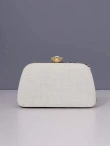 1件新款花卉图案女士手提包，2025新款复古蓝色亮片刺绣花朵链条晚宴包，适合派对女孩、新娘、新婚夫妇和办公室女士，派对、婚礼，迷你盒包（图案随机），适合工作、出差、郊游、通勤 - 藍色 - 查看 6