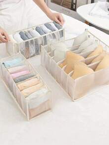 1/3pcs Underwear Compartment Organizer Socks Underwear Storage Box Drawer Storage Organizer Bag, Compartmental Storage