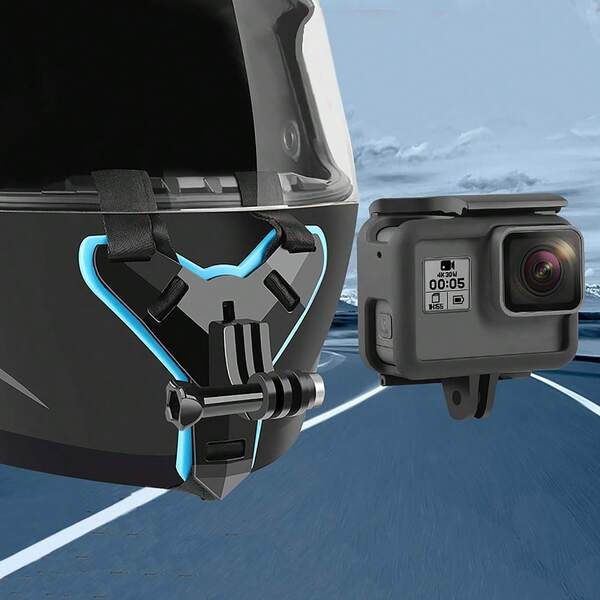 Suporte Capacete Moto Câmera Celular Galaxy Gopro Ios Queixo