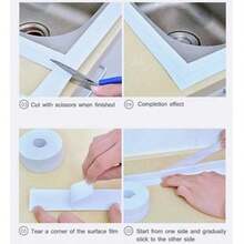 2.2cm*3.2m Waterproof Toilet Sealing Strip, Self-Adhesive Sealing Tape, Suitable For Kitchen And Bathroom, Bathroom Waterproof Tape, Prevent Moisture, Kitchen Sink Caulk Sticker, Waterproof And Oil-Proof Bathroom Edge Kitchen Gap Filler Tape, Home Decor Self-Adhesive Wall Sticker, Suitable For Kitchen And Bathroom, Waterproof Tape To Prevent Moisture, Kitchen Sink Decorative Caulk Sticker, Suitable For Workshop
