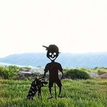 1pc Halloween Ghost Zombie Metal Garden Yard Stake Decor, Outdoor Spooky Halloween Decoration,Christmas - Black - View 7