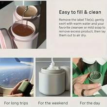 3 Silicone Magnetic Travel Bottle Set - Leakproof, Waterproof, Odorless, Rotary Lock Design, Suitable For Fitness, Hiking And Outdoor Activities, Christmas Gift - 白色 - 查看 4