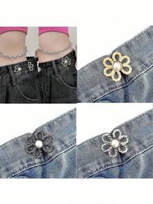 3 色 9 件套装仿珍珠 T 恤领带夹套装缠绕固定器腰扣纽扣服装装饰，领口调节防滑时尚配饰，适合造型穿着、节日装扮 - 彩色 - 查看 7