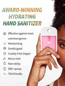 45毫升多口味便携式免洗洗手液喷雾，三合一免洗速干喷雾，温和免冲洗，有助于保持肌肤柔软，适合移动卫生 - 温和抗菌喷雾，适用于餐饮、宠物、旅行、户外和居家使用 - 个人护理必备品 - 彩色 - 查看 8