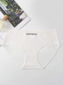 7pcs Soft Comfortable Maillard Colored English Letter Print Women's Briefs - Multicolor - View 4