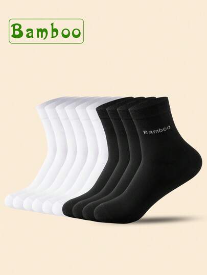 5 par högkvalitativa herrsockor i bambufiber, svettabsorberande, luktdeodoriserande, herrsockor för affärs- och formella klänningar, svarta långa herrsockor, present till män, höst