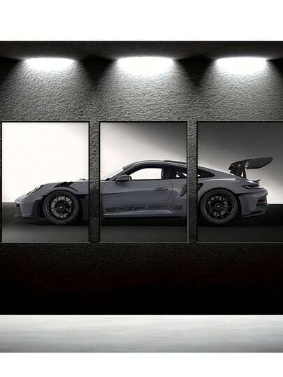 3 st, ramlösa, 12x16 tum x 3, bilaffisch för barnrum, tysk bildekor för familjekontor, barnrumsdekoration, studentrumspresenter till honom, rolig canvasväggkonst, hem sovrum kök vardagsrum badrum, hotellcafé kontorsrumsdekoration konst canvasväggposters.