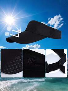 1pc Breathable Sun Hat: Ideal For Running, Marathon, Tennis And Other Sports. Suitable For Both Men And Women. Perfect For Daily Wear In Spring And Summer. Please Confirm The Size When Purchasing, As There May Be A 1-2 Cm Difference From The Actual Product.