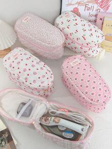 1 Pc Quilted Strawberry Steam Iron Storage Bag Iron Storage Case Handle Foldable Reusable Decorative Iron Storage Case Compatible With Most Iron Portable Iron Storage Case Iron Protective Carrying Bag Dust Proof Iron Holder Travel Iron Case Portable Garment Steamer Case Home Tool Storage Bag Universal For Most Iron, Starlight Daily Use - Multicolor - View 3