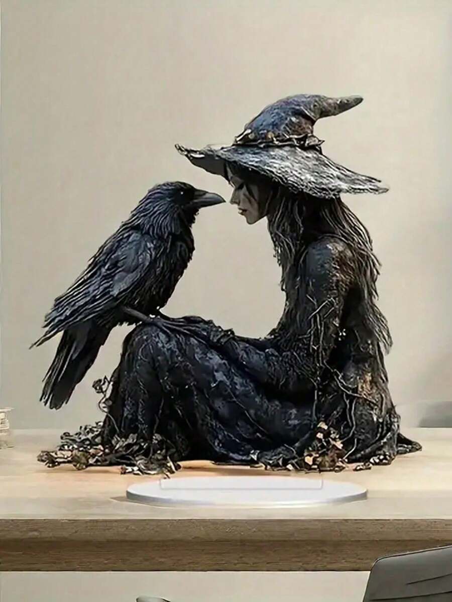 1 đồ trang trí để bàn Halloween 2D bằng Acrylic cao cấp, thích hợp cho bàn làm việc tại nhà - M - Xem 1