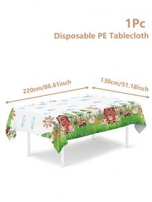 1 pièce Nappe de ferme, nappe à motif d'animaux de ferme rustique rouge, décoration de table de salle à manger pour fête d'anniversaire, nappe à thème de ferme pour décoration de fête, décoration de baby shower, décoration de révélation de , nappe jetable à thème de ferme, décoration de table pour rassemblement familial, décoration de ferme, housse de meuble, décoration de cuisine et salle à manger, décoration de chambre, décoration de maison, décoration d'animaux de ferme, cadeau d'anniversaire, décoration d'anniversaire, faveur de fête - animaux de la ferme - Voir 7