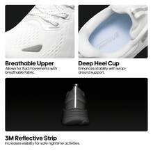 Women's Walking Shoes Cushion Comfortable ActiveBreeze Running Tennis Shoes Non-Slip Workout Gym Sports Athletic Breathable Fashion Sneakers - 白色 - 查看 8