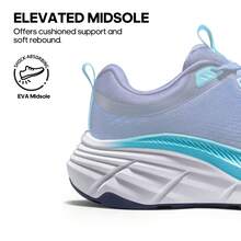 Women's Walking Shoes Cushion Comfortable ActiveBreeze Running Tennis Shoes Non-Slip Workout Gym Sports Athletic Breathable Fashion Sneakers - 藍色 - 查看 3