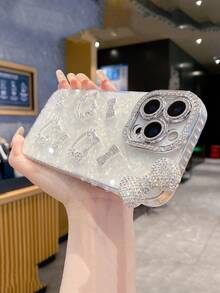 [Sanrio 星星保护壳] 官方 Sanrio 防摔电镀框带滴胶保护壳 适用于苹果全屏星星设计 - 銀色 - 查看 3