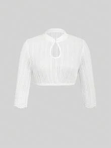 ii Women Oktoberfest Dirndl Blouse Bavarian Traditional Short Sleeve Stand Collar Dirndl Shirts, Halloween - White - View 1