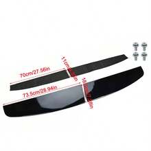 FOR TRANSIT CUSTOM 12-2020 GLOSS BLACK REAR TWIN BARN DOOR ROOF SPOILER - Black - View 2