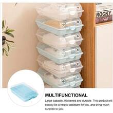 1 pezzo Scatola di stoccaggio per scarpe da ginnastica in plastica rinforzata, organizer impilabile per scarpe con coperchio, contenitore trasparente per scarpe, calze e accessori