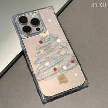 Funda tipo bloque Tree Stars, compatible con los modelos 16 Pro, 16, 15 Pro, 14, 14 Plus, 13, 13 Pro, 12 Pro y 12 Pro. Transparente, a prueba de golpes, con cobertura total y un diseño elegante y protector. - transparente - Ver 2