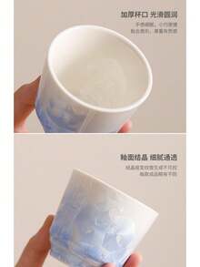 4 piezas Tazas de cerámica con acabado de esmalte agrietado, taza de café con leche para el té de la tarde, regalo de oficina de alta gama, regalo de cumpleaños, regalo para novio/novia, regalo del Día de la Madre