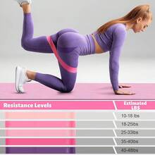 Set Of 18 Pilates Ring Essential Kit Women Pilates Ring And Ball Ankle Resistance Band Yoga Strap Socks Arm Stretcher Latex Tube Gym Back Bag Exercise Equipment Workout - Pink - View 7
