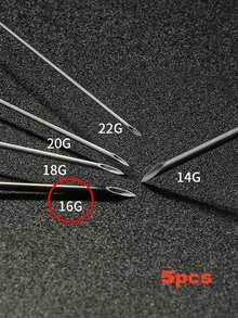 Piercing Needle I.V. Catheter Needles Disposable Sterilized U Pick Tattoo Needle 14G 16G 18G 20G 22G Sterilised Ear Belly Art Supply(Random Color) - Multicolor - View 20