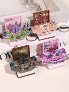 1/2/8 chiếc Móc khóa mini Sách ma thuật gấp 3D, Móc khóa sáng tạo giải nén, Họa tiết ngẫu nhiên Giáng sinh & Halloween Quà tặng nhỏ Phụ kiện ô tô Túi đựng đồ Trang trí Trường học Chữ cái Dễ thương Goth Y2k Phụ kiện Halloween Ý tưởng quà tặng Ngày nhà giáo Dây đeo túi có ngăn đựng thẻ ID Phụ kiện ô tô Túi đựng đồ Trang trí - Nhiều màu - Xem 8