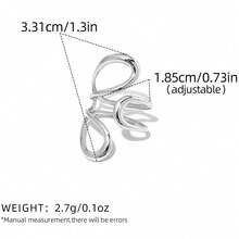 Frminee Bộ 3 chiếc nhẫn hình học bằng thép không gỉ mạ vàng 18K cao cấp, thời trang, tối giản, thanh lịch, độc đáo, tinh tế, thích hợp cho nữ đeo hàng ngày hoặc làm quà tặng. - Bạc - Xem 6