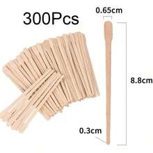 300/100 支木制脱毛棒，多用途脱毛棒刮刀，适用于身体、面部、腋下、背部、手臂、比基尼脱毛，木制工艺棒适合搅拌 - 彩色 - 查看 19