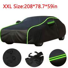 209*79*59 Inch Universal Car Sedan Cover Full Cover Sunlight Water Resistance UV Protector - Đen mới - Xem 1