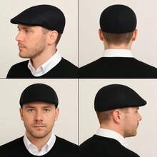 Italian Style Beret Autumn Winter Men's Women's Unisex - Màu be - Xem 4