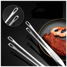 Zacisk ze stali nierdzewnej z łatwym uchwytem, szczypce do grilla, odporne na ciepło i antypoślizgowe szczypce do grilla, szczypce do mięsa, odpowiednie do gotowania, serwowania, grillowania, sałatki, przyborów kuchennych, akcesoriów do pieczenia/zacisk do grilla na Święto Dziękczynienia/zacisk do grilla piknikowego