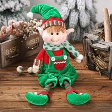 Christmas Elf Doll Ornament, Plush Sitting Figurine For Holiday Decor, Elf Design
