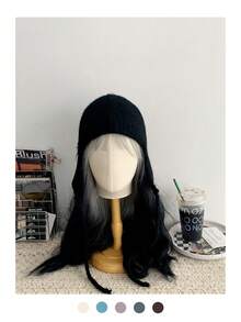 1 件法式结领针织帽，秋冬季女士柔软温暖针织帽，装饰性貂绒领带护耳针织帽，可爱渔夫帽 - 彩色 - 查看 11