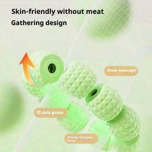 1 件滚轮按摩器、腿部揉捏和放松设备，带 PP 滚轮、瑜伽滚轮，用于大腿肌肉放松健身器材健身房配件、运动、健身房、家庭锻炼、按摩器、按摩瑜伽训练设备 U 型普拉提肌肉放松滚轮