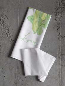 Set Of 2 Floursack Kitchen Towels – 100% Cotton – 50x70 Cm – Lightweight, Lint-Free, Versatile Kitchen Cloths – MADE IN TURKEY - Sprout Green - View 2