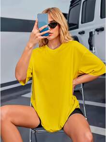 Premium T-Shirt Fio 30.1 Basic Unisex Premium - Yellow - View 6