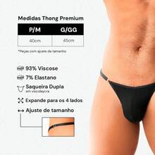 Kit 3 sunga fio dental calcinha de homem thong premium Ricok