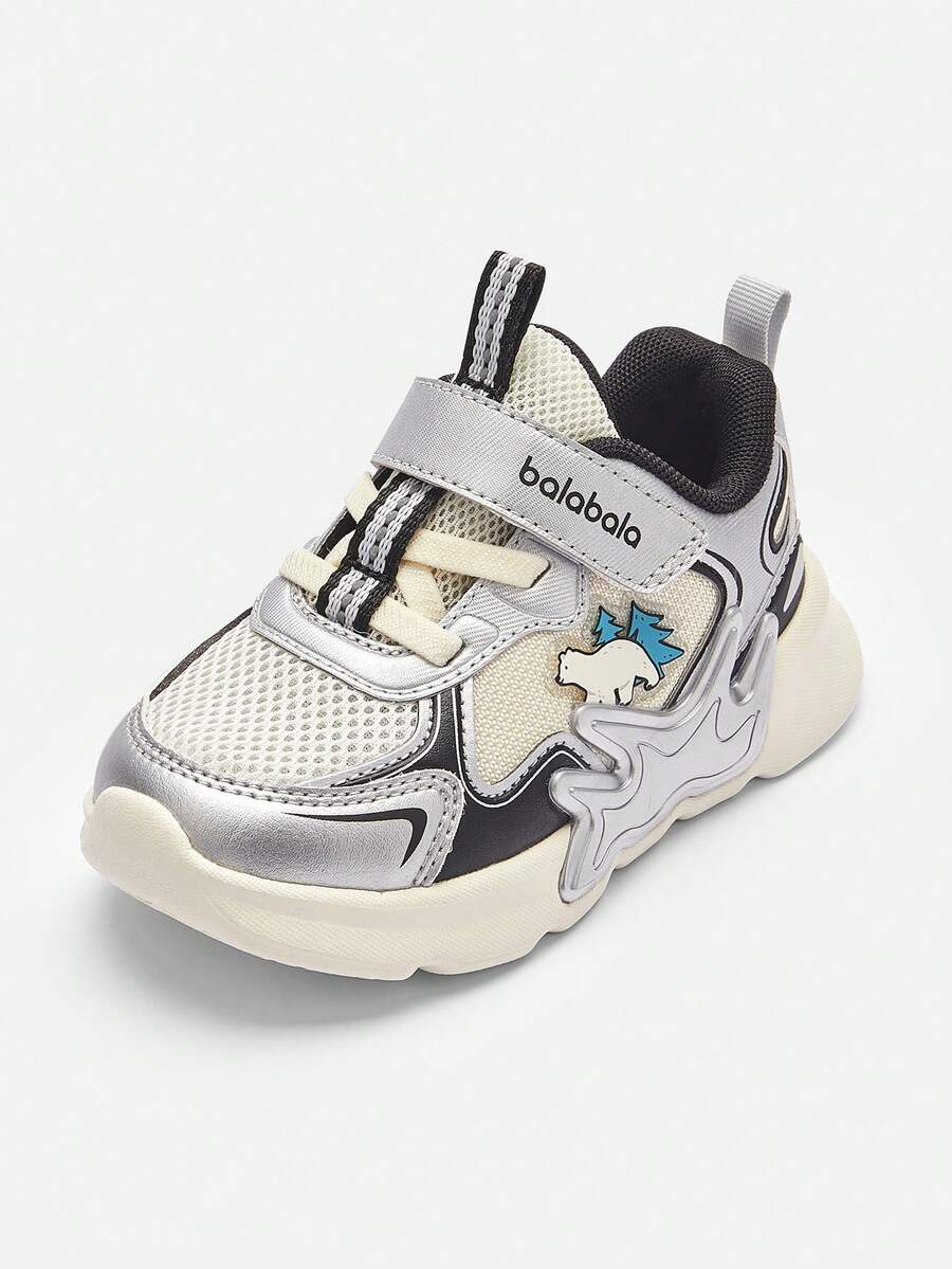 Balabala Baby Mesh Sneakers 2025 Spring/Autumn Breathable First Walkers - Smoky Silver - View 1