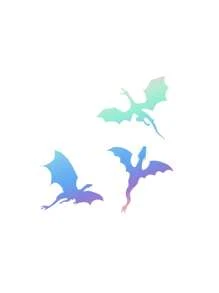 3pcs/Set Tiny Dragons Rearview Vinyl Stickers Halloween Car Decal Waterproof Decal For Car , Laptops And Glass Surfaces - one-size - View 13