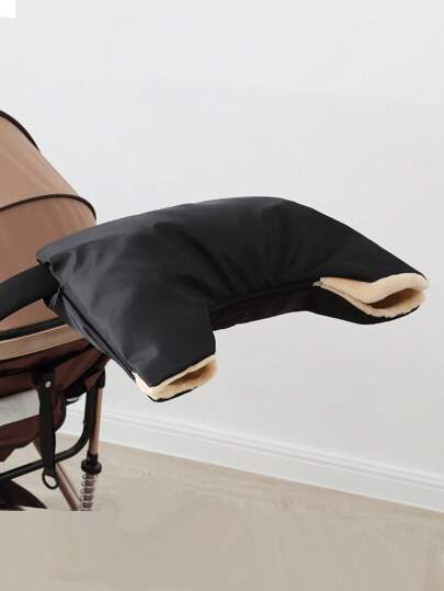 1 pieza Guantes de tela Oxford y franela cálidos para cochecito de bebé, guantes cálidos para cochecito de bebé, accesorios de invierno para carrito de bebé, guantes a prueba de viento, lluvia y frío