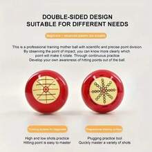57.2毫米红白双色斯诺克/美式台球训练母球，精准训练球，提升您的台球水平和击球精准度，高品质室内台球练习工具，球上带有易于学习的数字点，经久耐用，单包装，适用于台球厅、室内游戏、桌面游戏、游戏室、牌室，游戏礼品、台球礼品、男士礼品。 - 彩色 - 查看 6