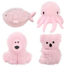 1/4/8 pezzi Palline sensoriali colorate a forma di animali, giocattoli a simulazione di animali con peli lunghi, giocattoli antistress, giocattoli carini a forma di animali come bomboniere, giocattoli antistress e sensoriali per borsette, bomboniere, giocattoli da schiacciare, giocattoli fidget, regali per feste di compleanno, riempitivi per sacchetti regalo, riempitivi per piñata, per Natale, Ognissanti, San Valentino, Capodanno, regali per carnevale, colore casuale